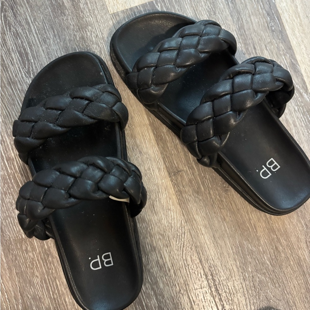 black sandals